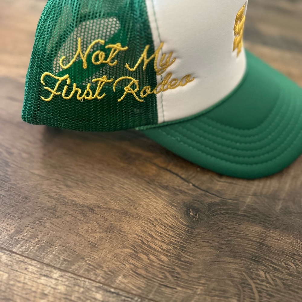 Green and White Rope Hat - Picture 2 of 2